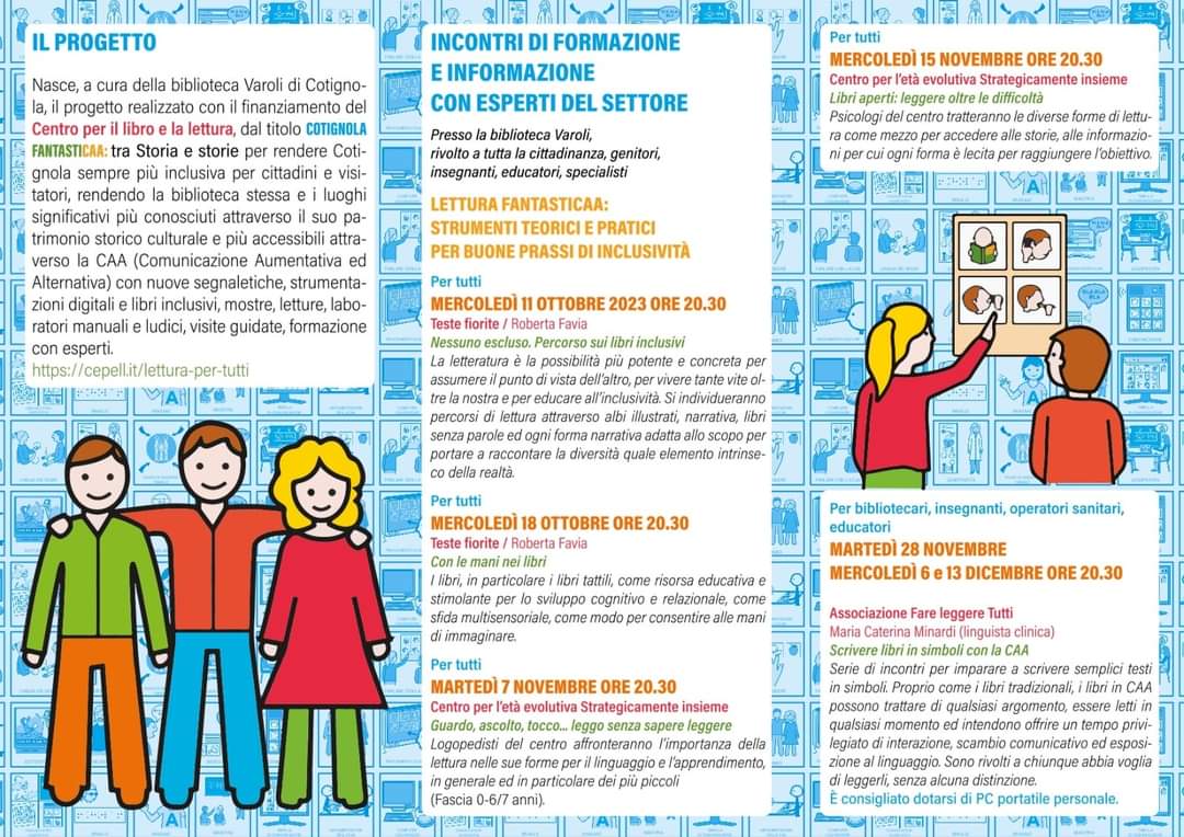 Lato interno del depliant