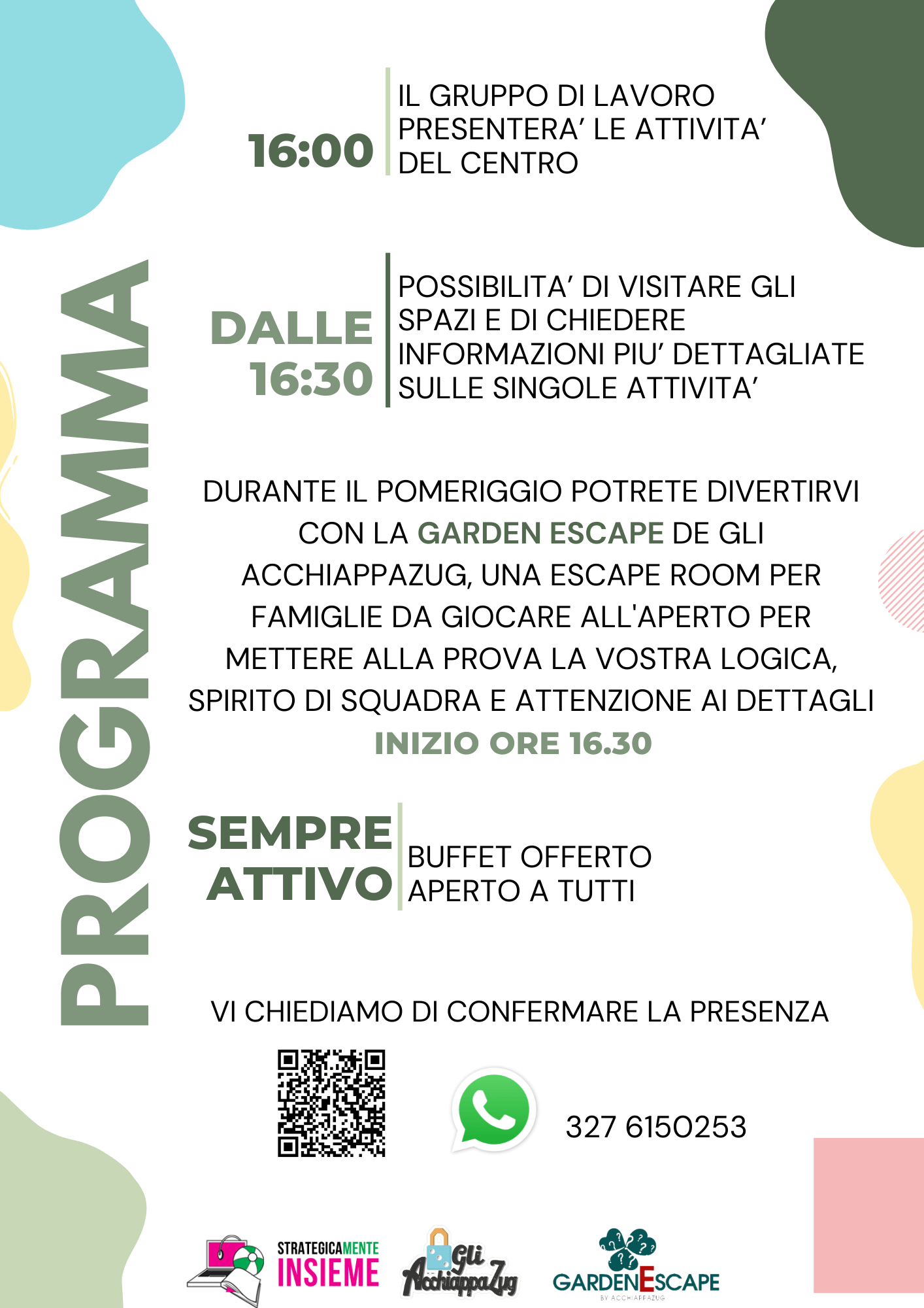 Retro della locandina dell'attività (contenuto nella notizia)